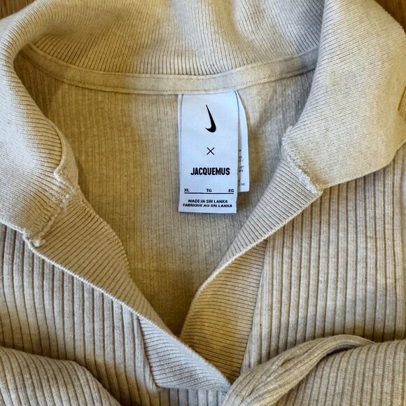 🔥 Nike x Jacquemus Polo Shirt XL  Streetwear Collab Hype Drop Neutral Beige 🔥 - Picture 11 of 16